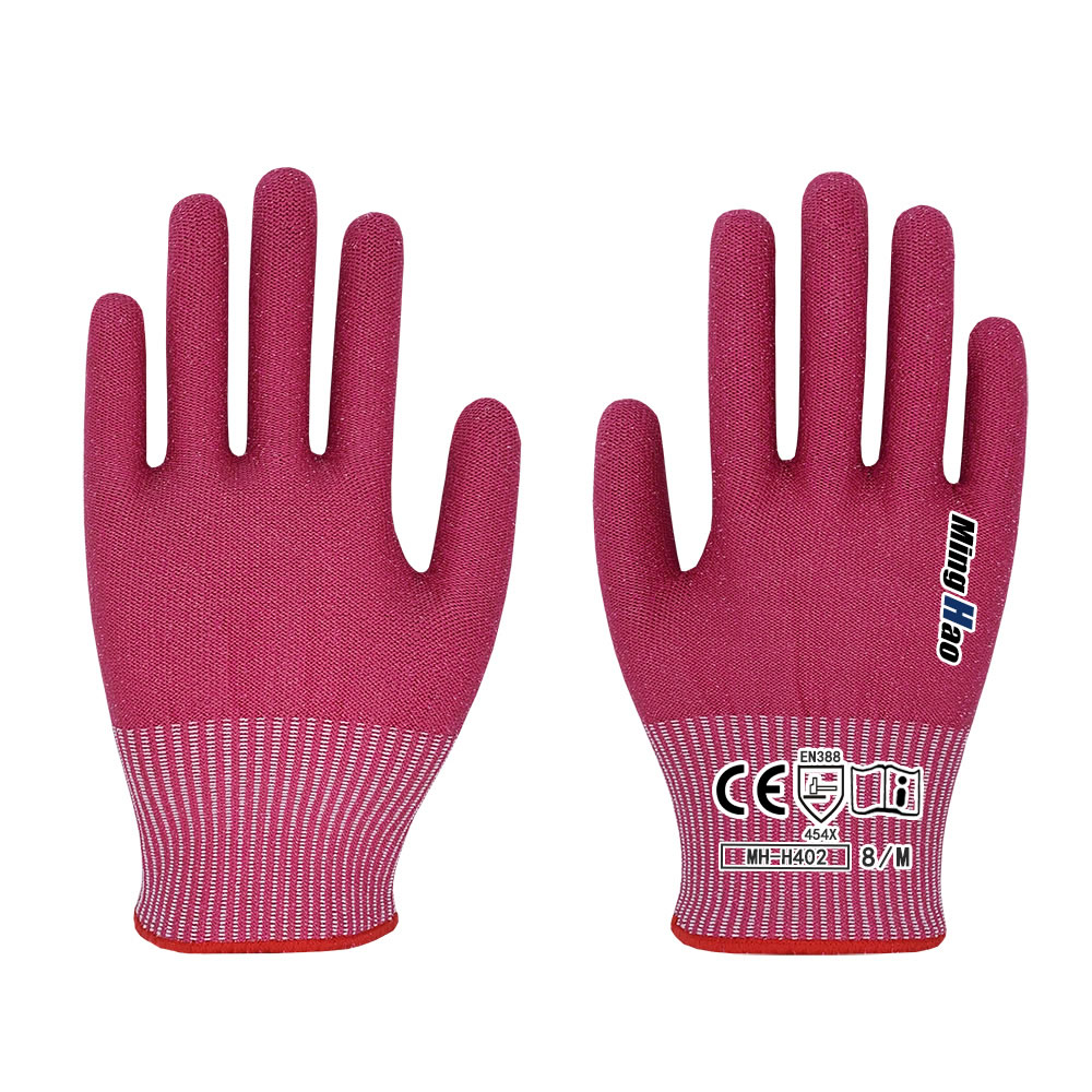 HPPE anti cutting glove core (rose red)