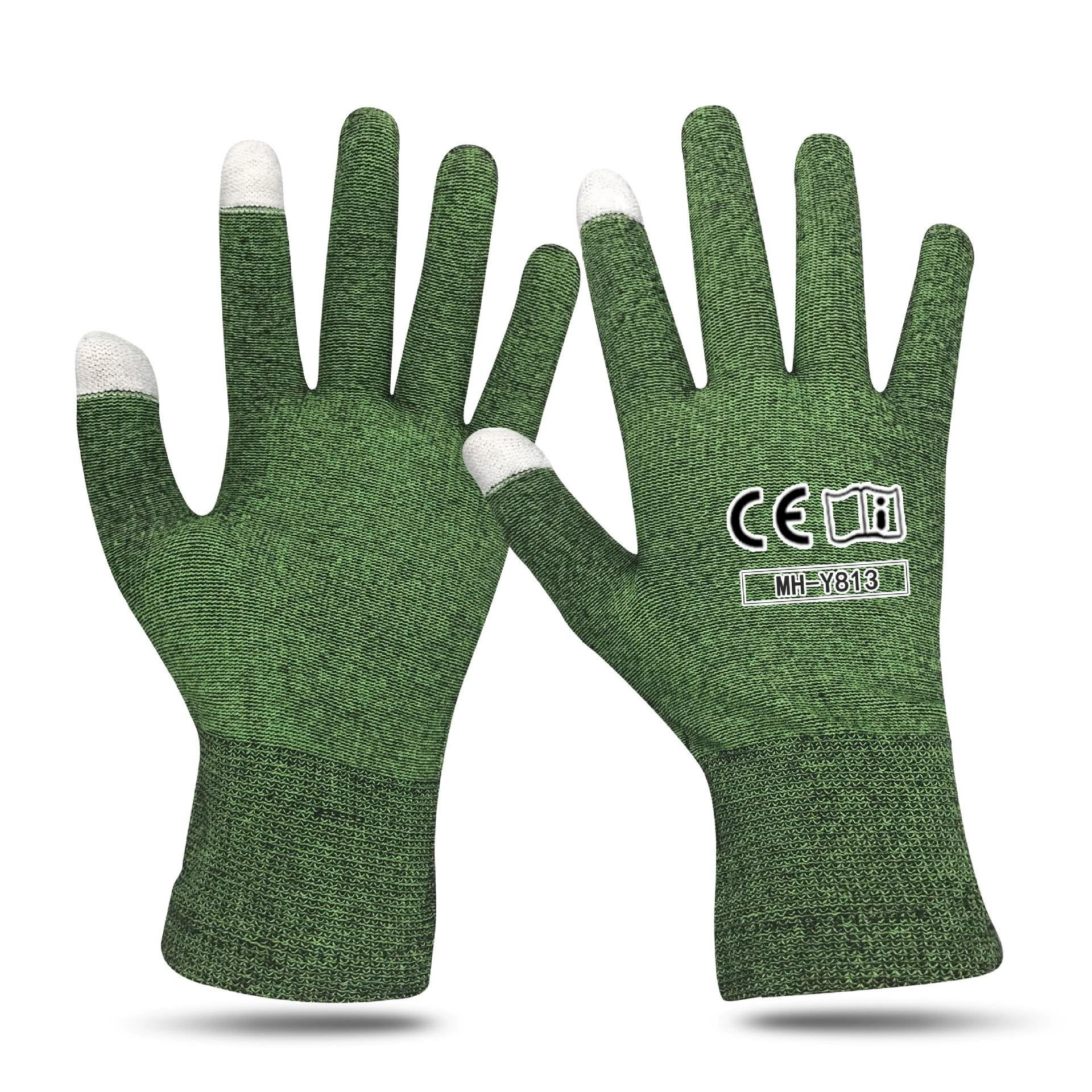 Warm game gloves (green two finger touch screen)