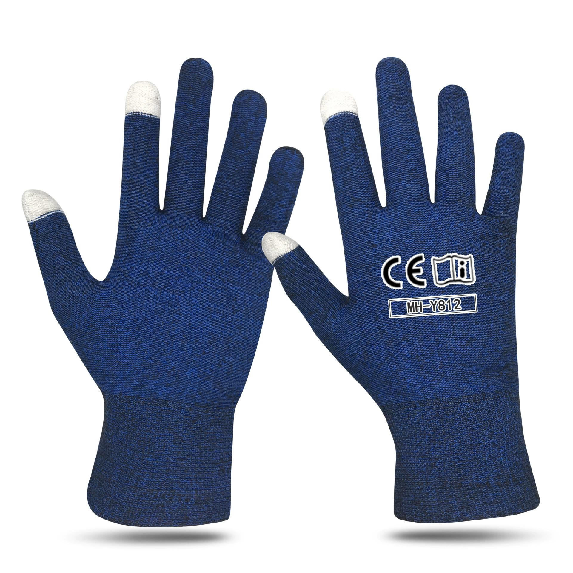 Warm game gloves (blue two finger touch screen)