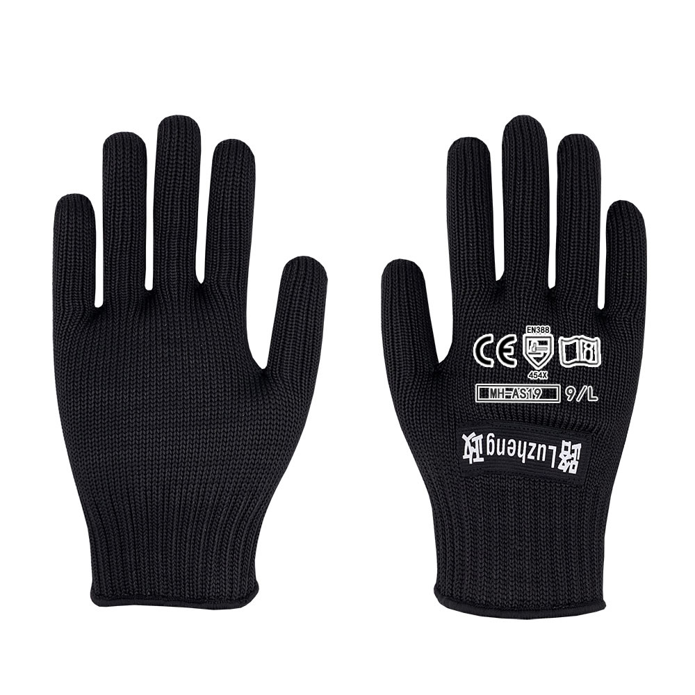 Polyester covered steel gloves