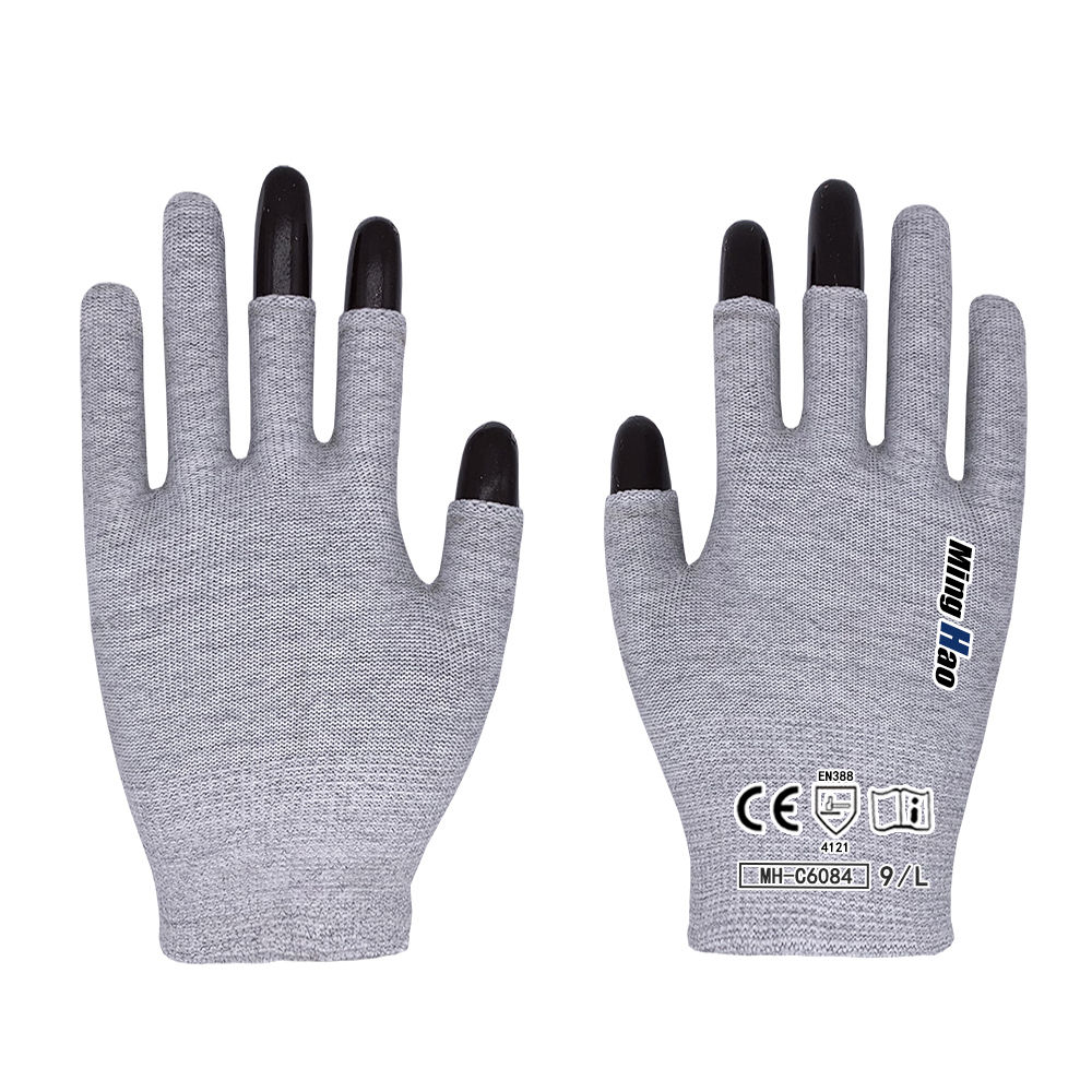 Carbon fiber anti-static scissors three finger gloves