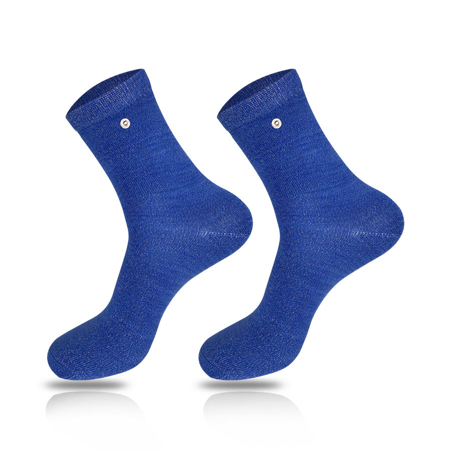 Silver fiber conductive socks (blue)