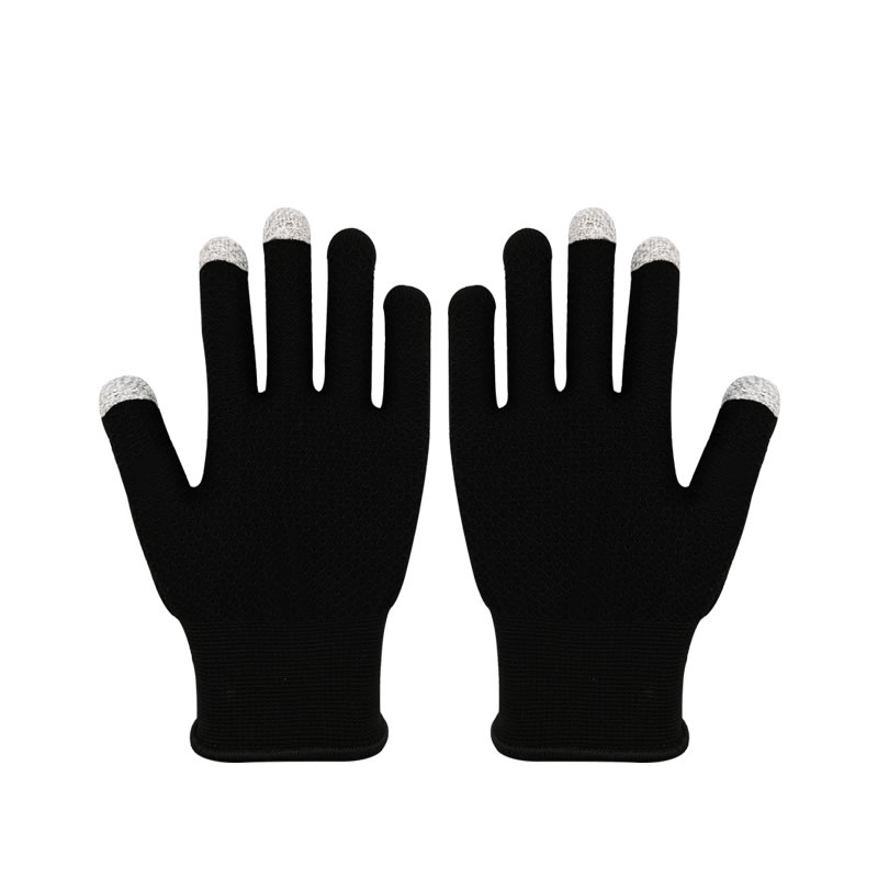 Non slip touch screen gloves
