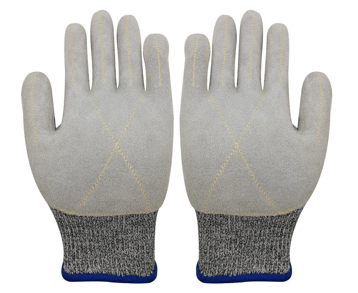 HPPE Cut Resistant Leather Gloves
