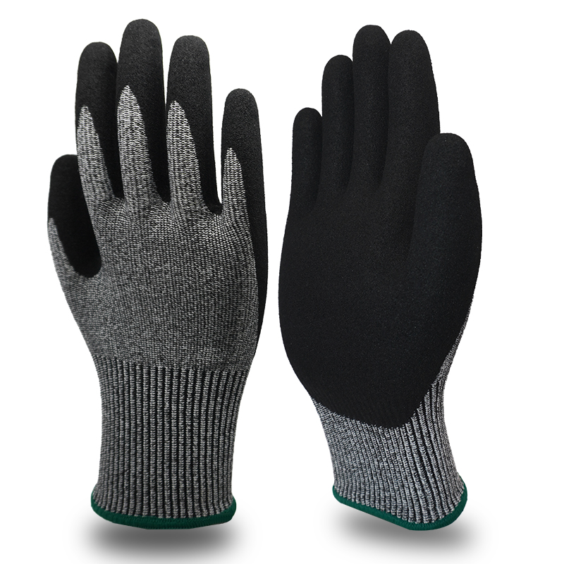 乳胶磨砂水产防护手套