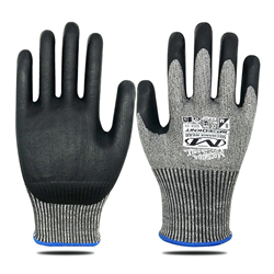 Nitrile coated palm anti cutting gloves