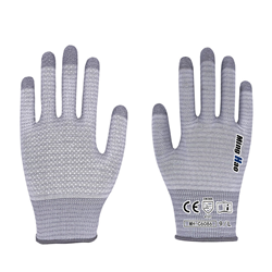 Carbon fiber striped antistatic gloves