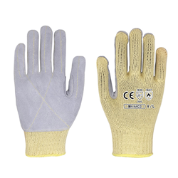 Aramid anti heat cutting leather gloves